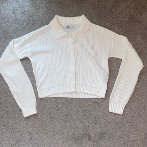 Hollister button up collared sweater